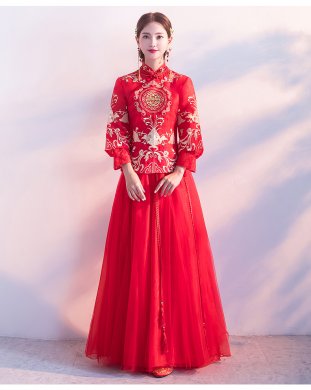 喜字中式禮服，唯美中國(guó)風(fēng)新娘禮服