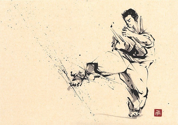 日本勝亦勇水墨功夫中華武術(shù)插畫(huà)(二)