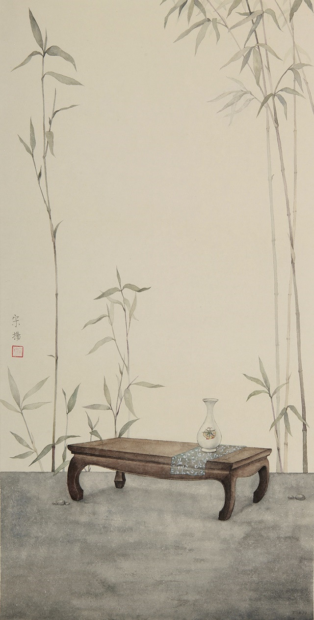 古典清雅宋揚(yáng)國(guó)畫(huà)植物家具工筆畫(huà)