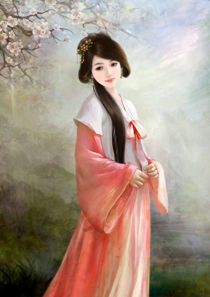 淡雅溫婉的古風(fēng)美女插畫欣賞