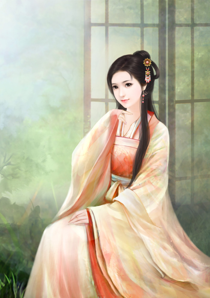 淡雅溫婉的古風(fēng)美女插畫欣賞